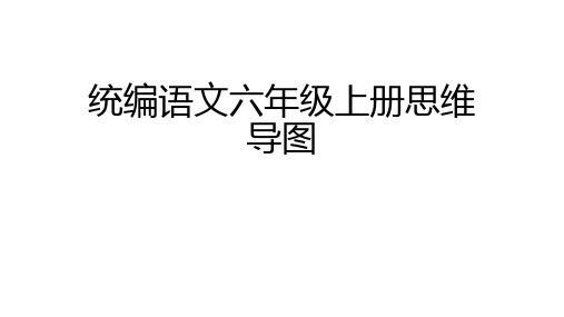 六年级语文第一单元思维导图上册 百度文库