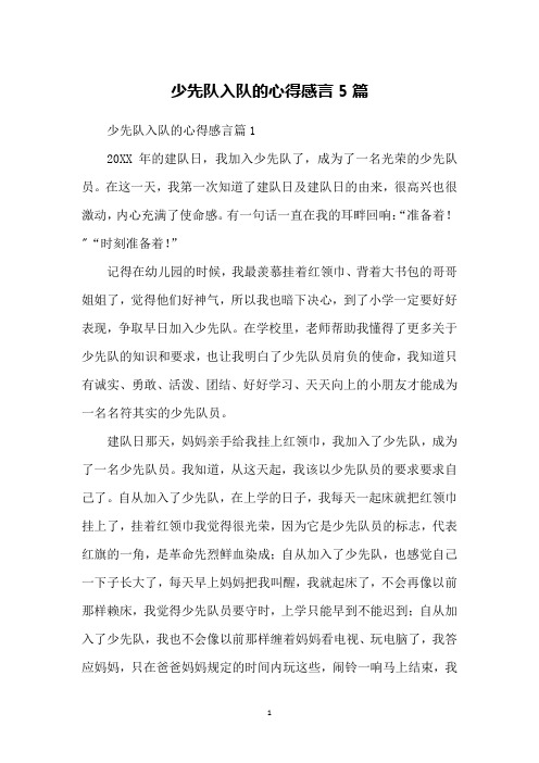 我加入少先队了,成为了一名光荣的少先队员