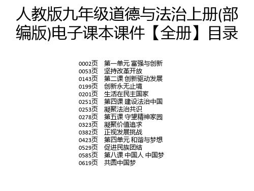 人教版九年级道德与法治上册(部 编版)电子课本课件【全册】目录 0002