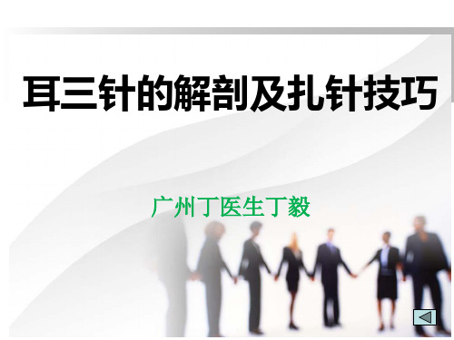 耳三针的解剖及扎针技巧 广州丁医生丁毅 一,耳的分部 外耳 中耳 内耳