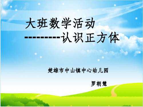 大班数学活动-认识正方体 楚雄市中山镇中心幼儿园 罗朝慧.