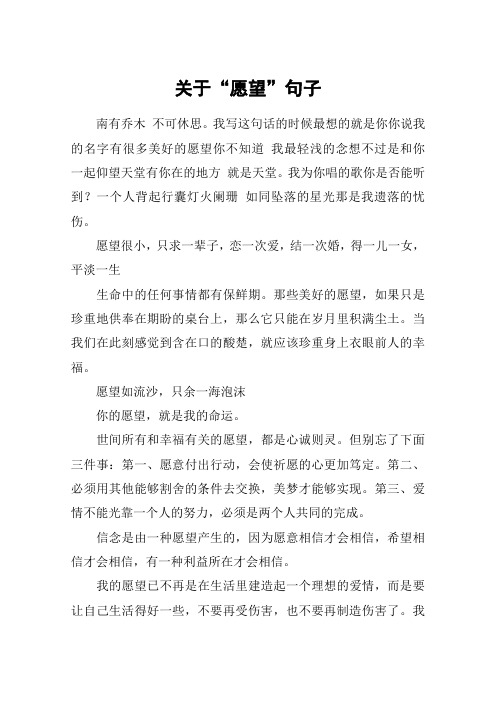 愿望的实现好词好句摘抄 - 百度文库