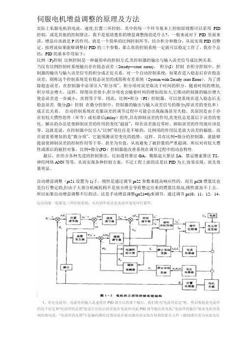 伺服电机增益调整的原理及方法