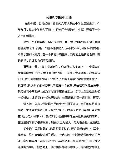 我理想的初中生活作文600字 - 百度文庫