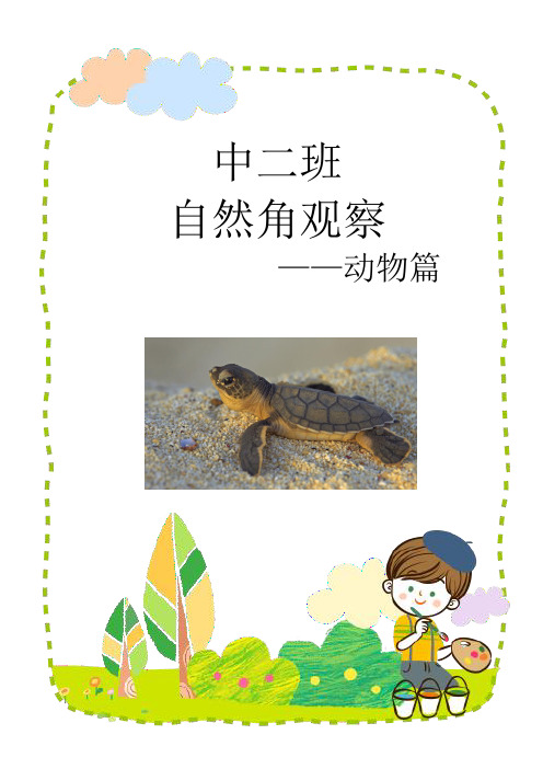 中班植物角观察记录表 - 百度文库