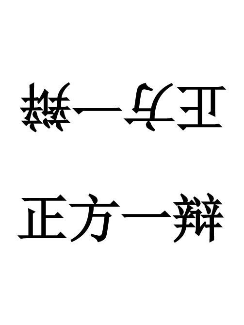 正方二辩 正方二辩 正方三辩 正方三辩 正方四辩 正方四辩 反方一辩