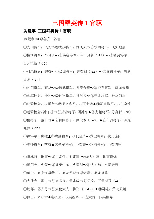 古代武将官职一览表 - 百度文库