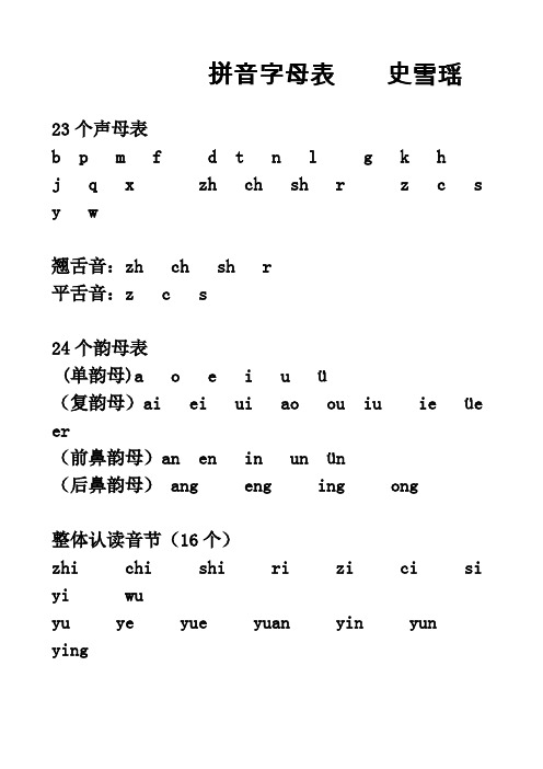 韵母有哪些字母 - 百度文库