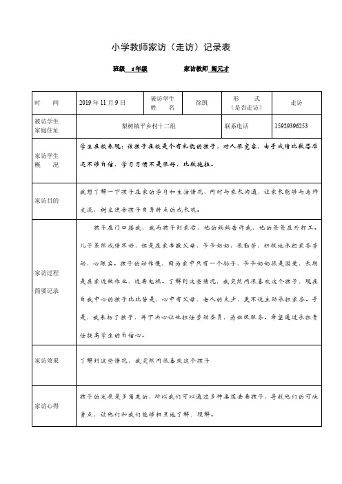 家访记录表怎么填 - 百度文库
