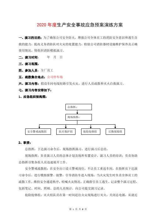 簡單的消防演練方案及流程 - 百度文庫