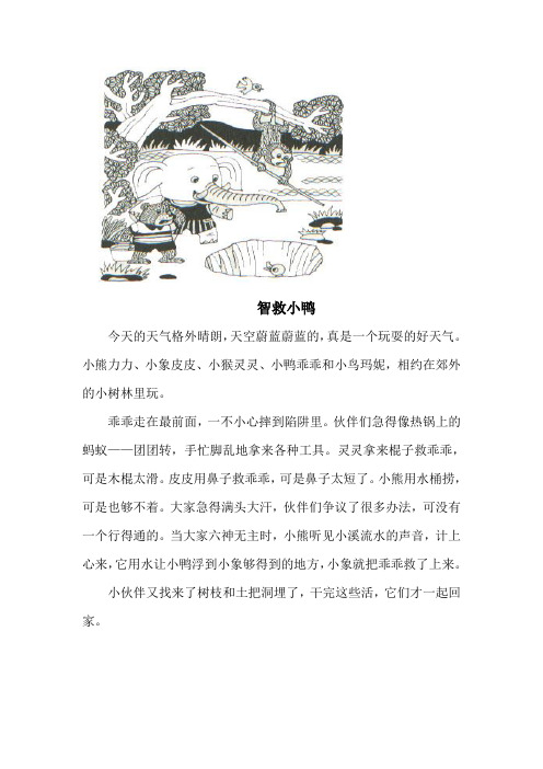 救小鸭看图写话二年级 - 百度文库