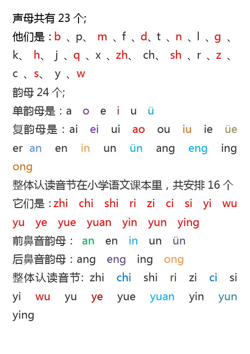 前鼻音韵母有哪些 - 百度文库