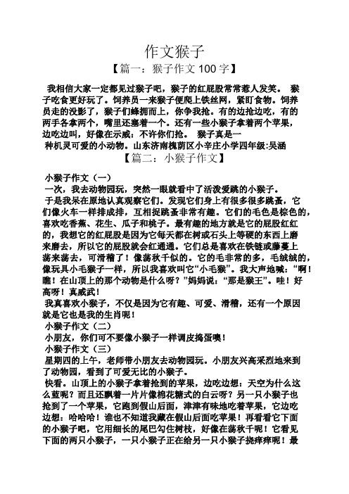 金丝猴的作文 - 百度文库