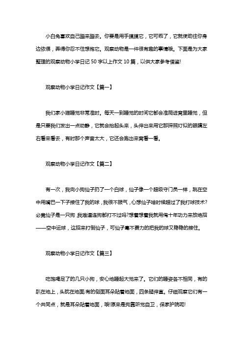 观察动物日记50字 - 百度文库