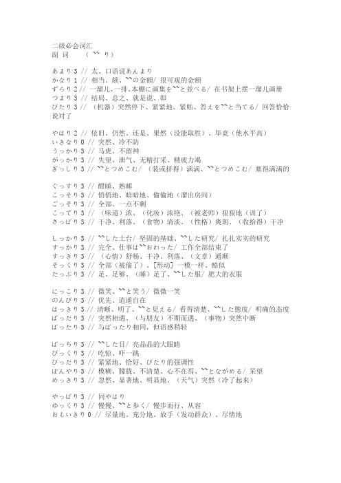 日语日常口语常用副词精解 百度文库