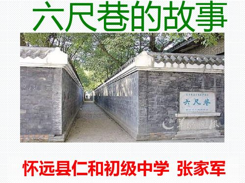 怀远县仁和初级中学 张家军 【一方水土】 和谐"六尺巷" 徐庆寿 "桐城