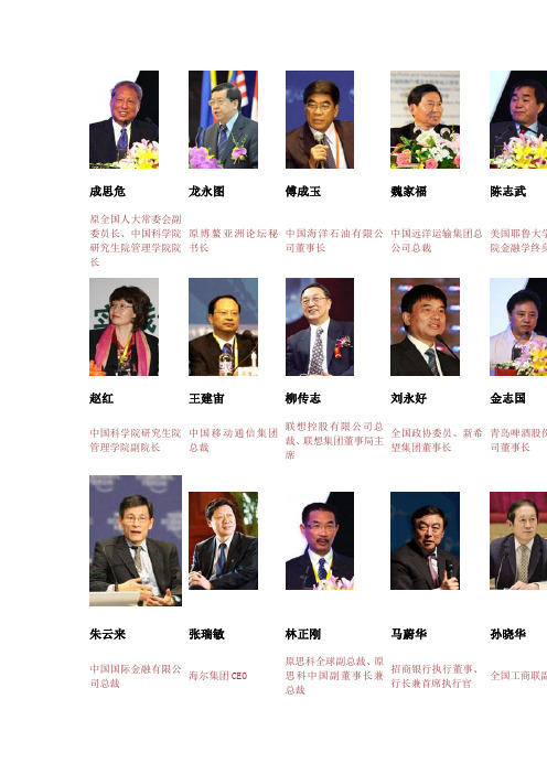 中国历任总经理名单 - 百度文库