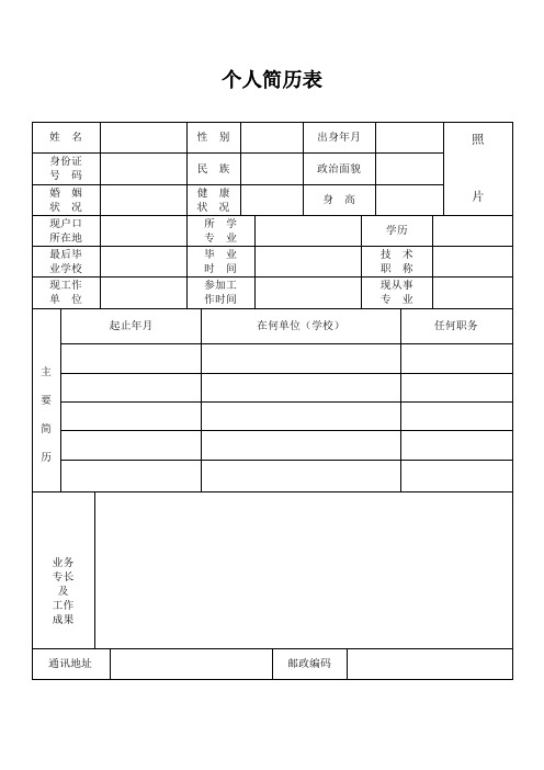 个人简介模板 - 百度文库