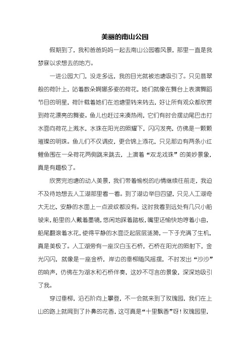 南山公园作文300字 - 百度文库