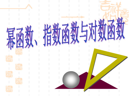 掌握冪的運算 理解對數的概念及其運算性質; 理解指數函數,對數函數的