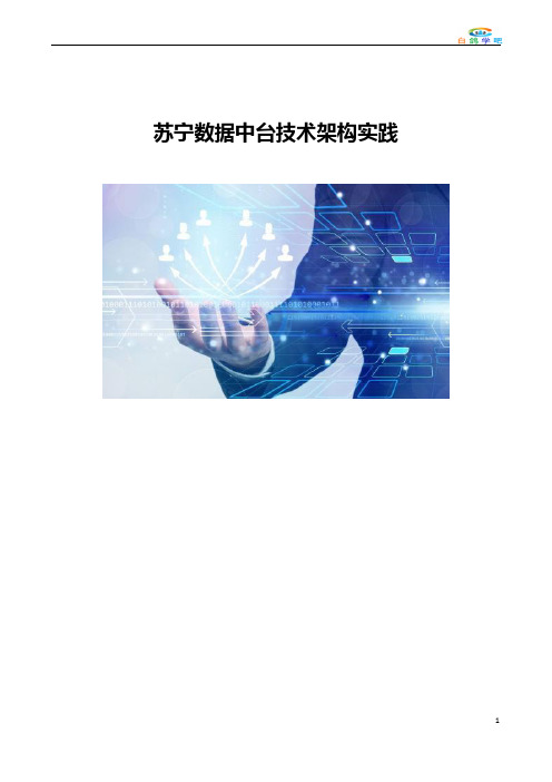 苏宁数据中台技术架构实践 olap 是底层的加速,查询引擎,底层支持