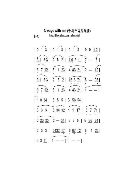千与千寻简谱钢琴 - 百度文库