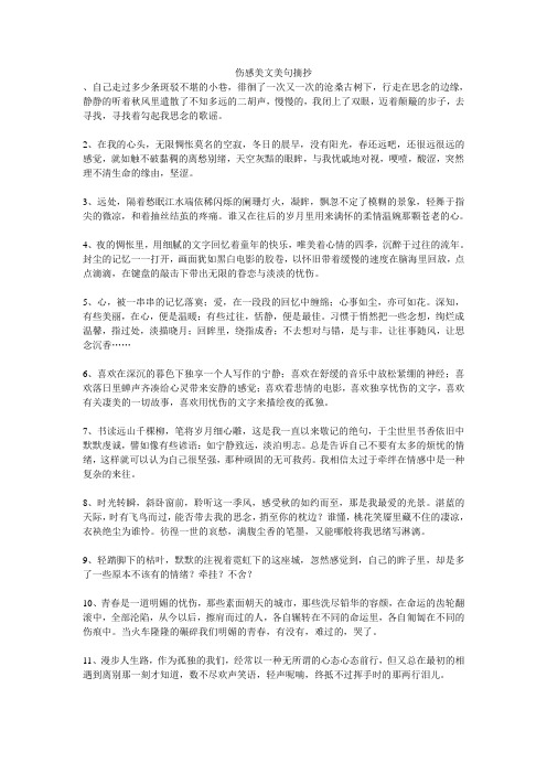 傷感美文美句摘抄 ,自己走過多少條斑駁不堪的小巷,徘徊了一次又一次