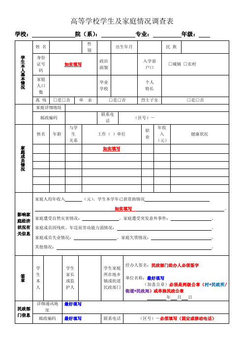 家庭经济情况怎么填 - 百度文库