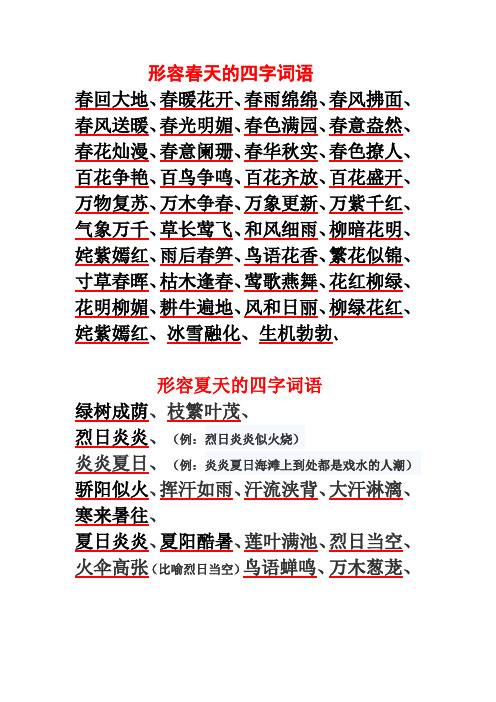 形容春天的四字詞語春回大地,春暖花開,春雨綿綿,春風拂面,春風送暖