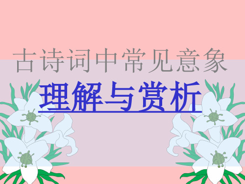 所谓意象,通常是指意与象,主观与客观两 方面,也就是说,是诗人的立意