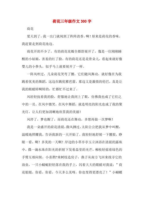 原来是荷花的香味.我赶紧走到荷花池边.