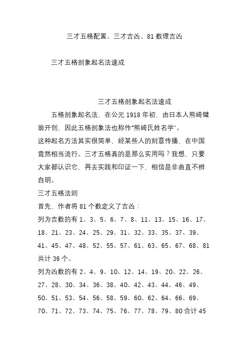 1918年初,由日本人熊崎健翁开创,因此五格剖象法也称作"熊崎氏姓名学"