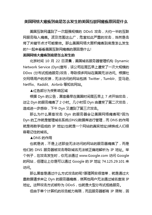 美国网络大瘫痪到底是怎么发生的美国互联网瘫痪原因是什么