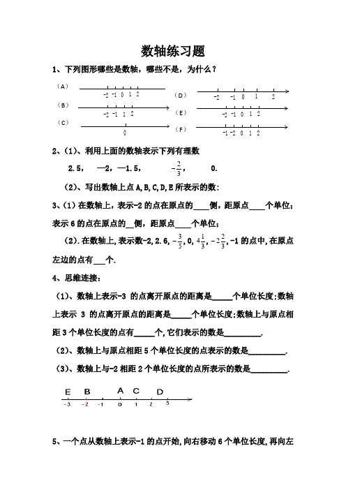 七年级上册数学数轴题及答案 - 百度文库