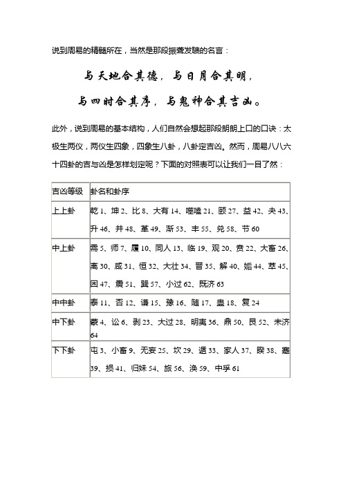 此外,說到周易的基本結構,人們自然會想起那段朗朗上口的口訣:太極生