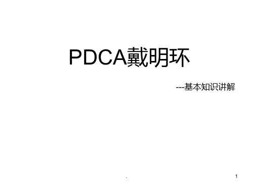 pdca戴明环-基本知识讲解 1 什么是pdca?