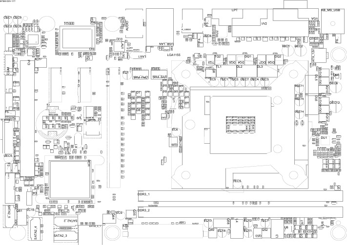 GA-B75M-D3V-1.1 点位图