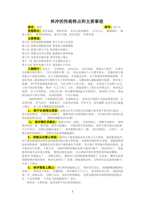 林冲疾恶如仇,富有正义感,武艺高强.有勇有谋.