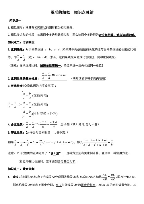 成比例線段知識點總結 - 百度文庫