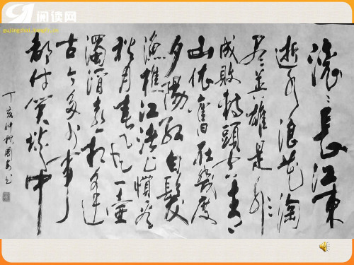 滚滚长江东逝水 浪花淘尽英雄 是非成败转头空 青山