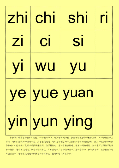 整體認讀音節有哪些字母 - 百度文庫