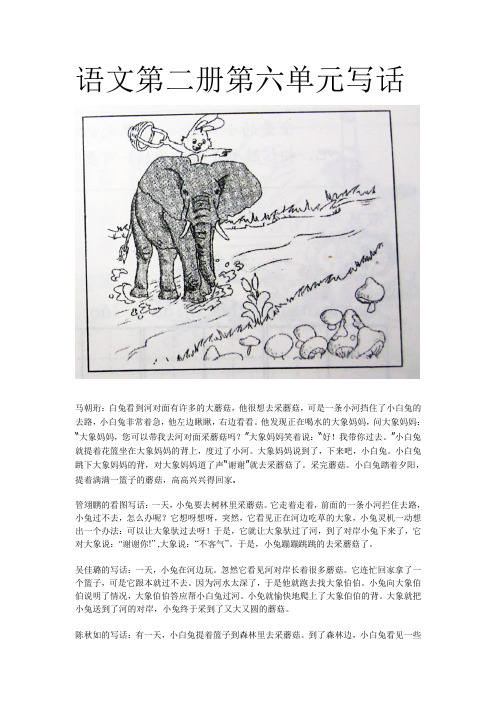 他很想去采蘑菇,可是一条小河挡住了小白兔的去路,小白兔非常着急,他