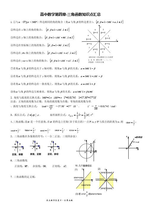 与(0°≤ 360°)终边相同的角的集合(角与角的终边重合):终边在x轴上