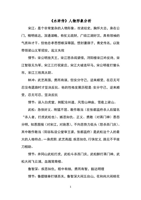 《水浒传》人物形象分析 宋江:是个非常复杂的人物形象.