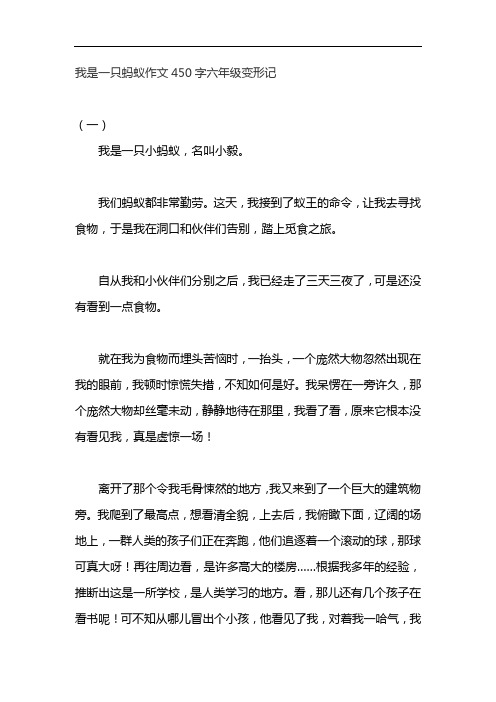 蚂蚁变形记作文500字 - 百度文库