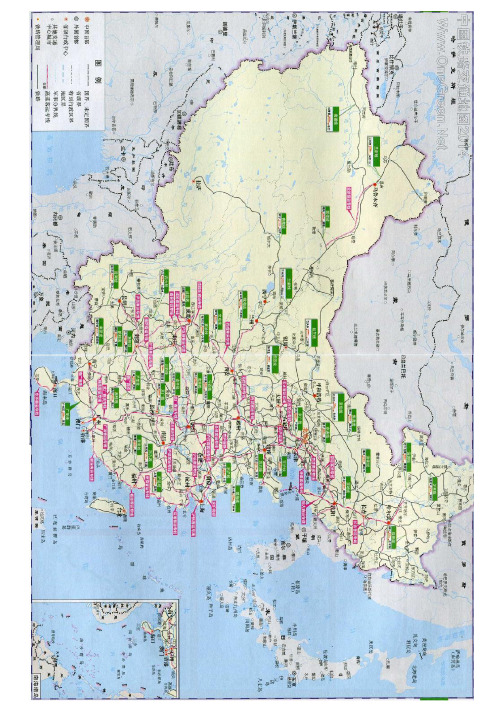 中国铁路干线的分布(图)