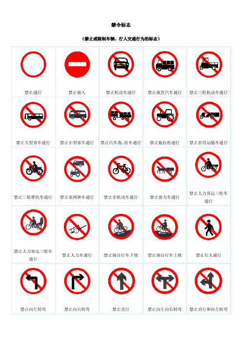禁令标志 (禁止或限制车辆,行人交通行为的标志)|下载 (738 bytes)