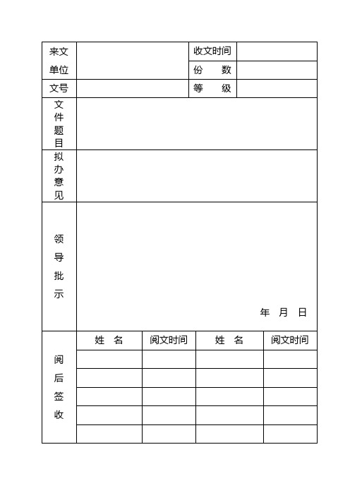 文件传阅单 - 百度文库