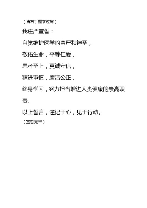 以上誓言,谨记于心,见于行动