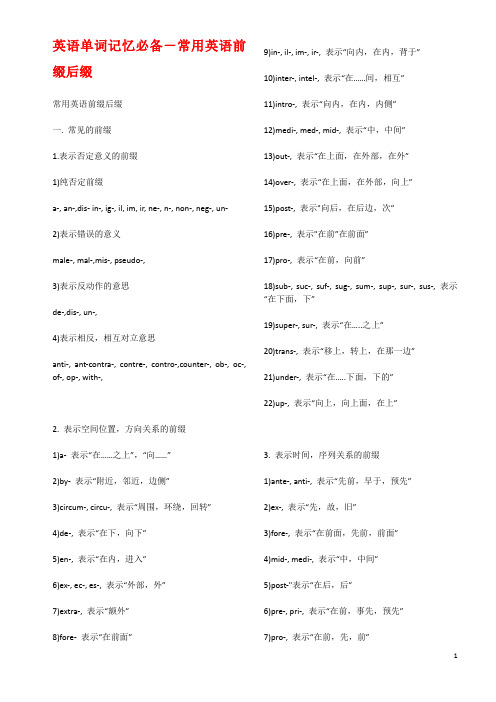 英语单词中的否定前缀 un,il, in - 百度文库